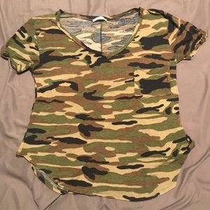Classic Camo V-Neck T-Shirt by Atticute